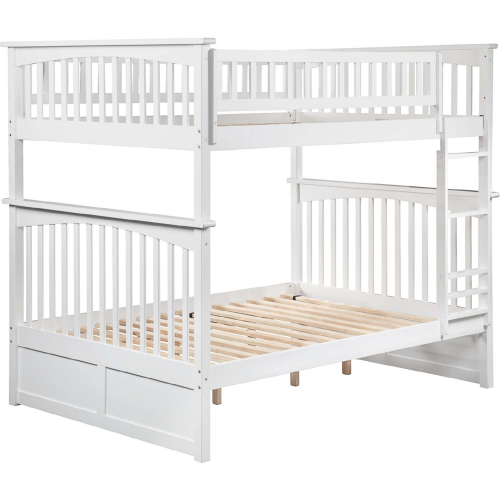 Columbia Bunk Bed Full Over Full in White