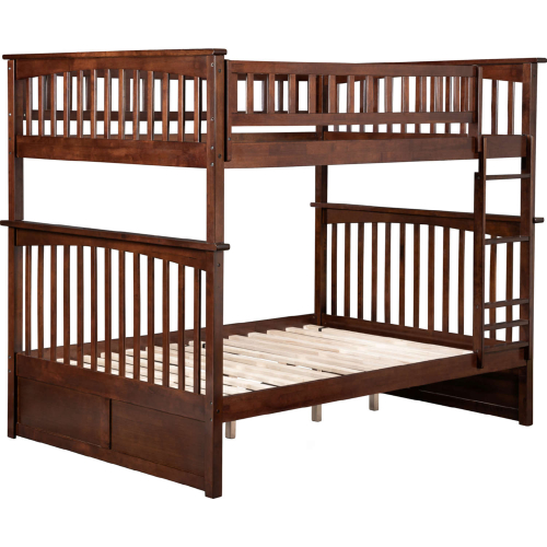 Columbia Bunk Bed Full Over Full in Antique Walnut