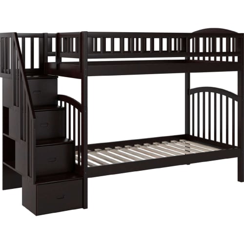 Westbrook Staircase Bunk Bed Twin Over Twin in Espresso