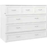 Northfield Full Murphy Bed Chest in White Finish Wood