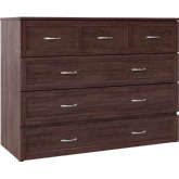 Northfield Full Murphy Bed Chest in Burnt Amber Finish Wood