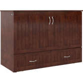 Southampton Full Murphy Bed Chest in Walnut Wood