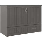 Southampton Full Murphy Bed Chest in Grey Wood