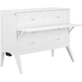 Northampton Full Murphy Bed Desk in White Wood