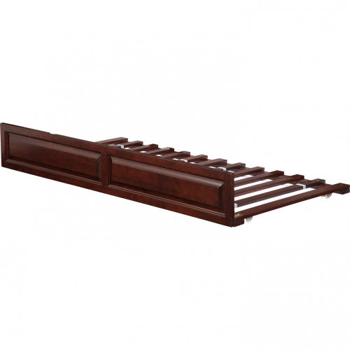 Raised Panel Twin Trundle Bed in Walnut Finish