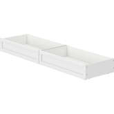 MCM Twin Full Under Bed Drawers in White Wood