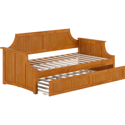 Cambridge Twin Daybed with Twin Trundle in Light Toffee Wood