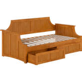 Cambridge Twin Daybed w/ Storage Drawers in Light Toffee Wood