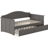 Nantucket Twin Daybed w/ Twin Trundle in Grey Finish Wood