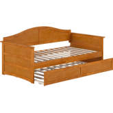 Acadia Twin Daybed with Twin Trundle in Light Toffee Wood