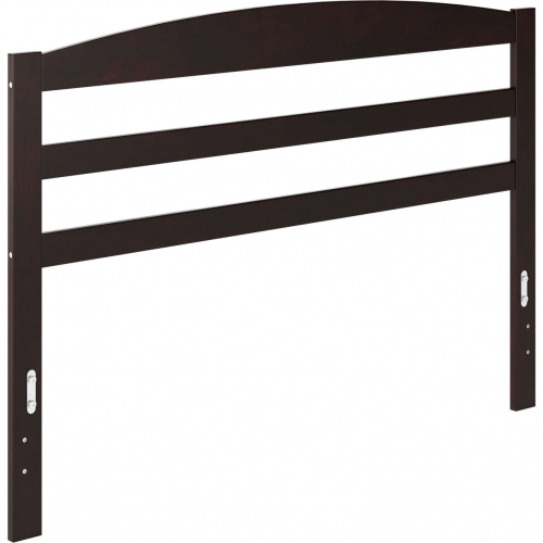 Warren Queen Arched Horizontal Slat Headboard in Espresso Wood