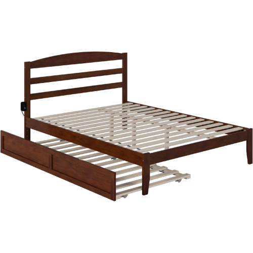 Warren Queen Bed w/ Twin XL Trundle in Grey Finish