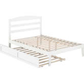 Warren Full Bed w/ Twin Trundle in White Finish