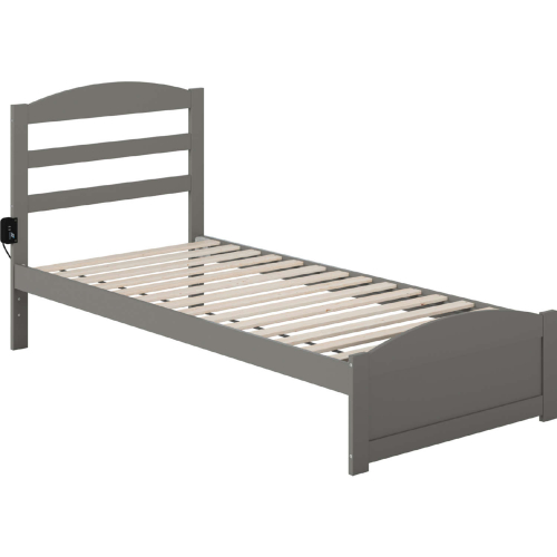 Warren Twin XL Bed w/ Footboard in Grey Finish