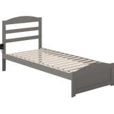 Warren Twin XL Bed w/ Footboard in Grey Finish