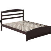 Warren Queen Platform Bed w/ Footboard in Espresso