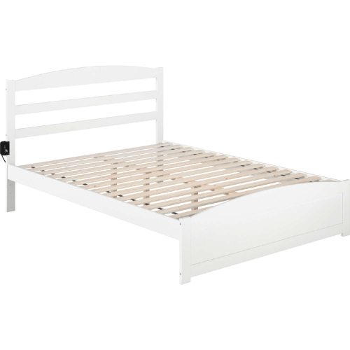 Warren Queen Bed w/ Footboard in White Finish