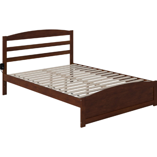 Warren Queen Bed with Footboard in Walnut Finish