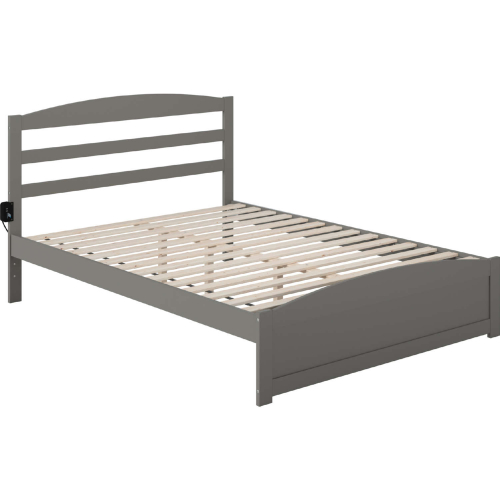 Warren Queen Bed w/ Footboard in Grey Finish