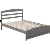 Warren Queen Bed w/ Footboard in Grey Finish