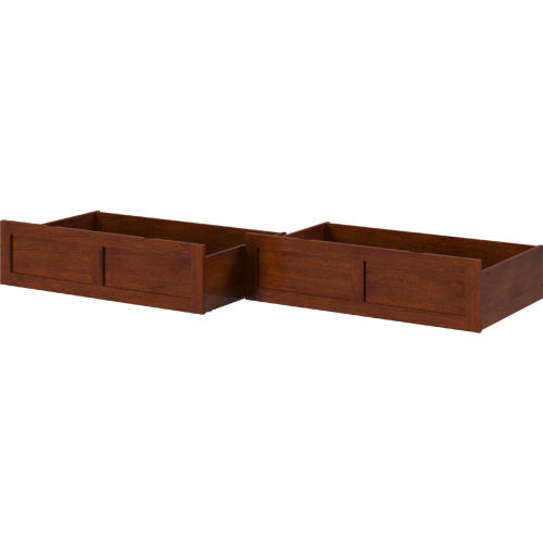 Island Queen KIng Twin XL Antique Bed Drawer in Walnut Finish (Set of 2)