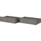 Island Queen KIng Twin XL Antique Bed Drawer in Atlantic Grey (Set of 2)