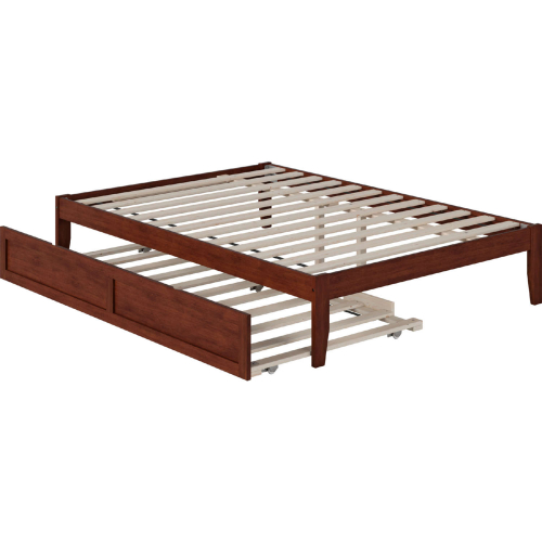 Colorado Full Bed w/ USB Turbo Charger & Twin Trundle in Walnut