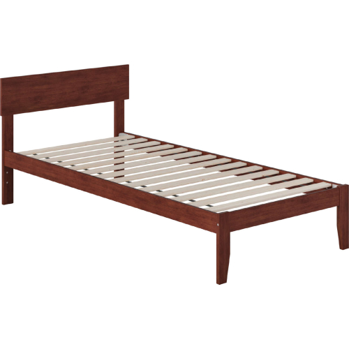 Boston Twin Extra Long Bed in Walnut