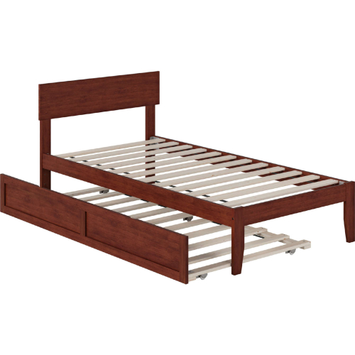 Boston Twin Bed w/ Twin Trundle in Walnut