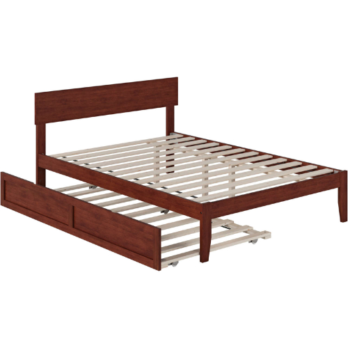 Boston Full Bed w/ Twin Trundle in Walnut