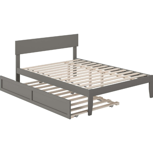 Boston Full Bed w/ Twin Trundle in Grey