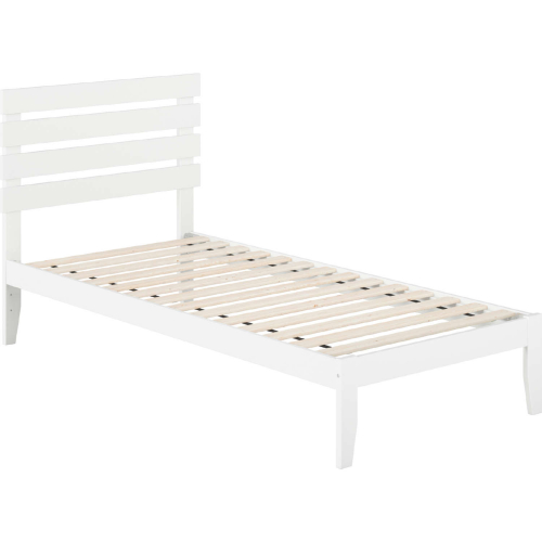 Oxford Twin Extra Long Bed w/ USB Turbo Charger in White