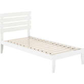 Oxford Twin Extra Long Bed w/ USB Turbo Charger in White