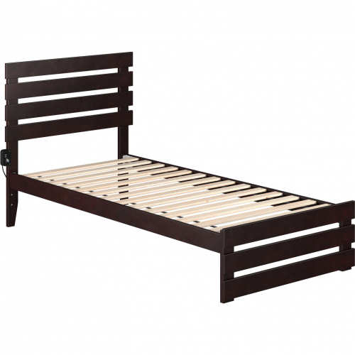 Oxford Twin XL Bed w/ Footboard in Espresso Finish