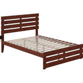 Oxford Full Bed w/ Footboard & USB Turbo Charger in Walnut