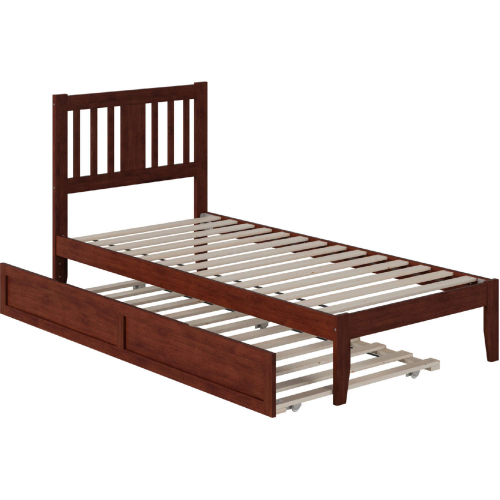 Tahoe Twin XL Bed w/ USB Turbo Charger & Twin XL Trundle in Walnut