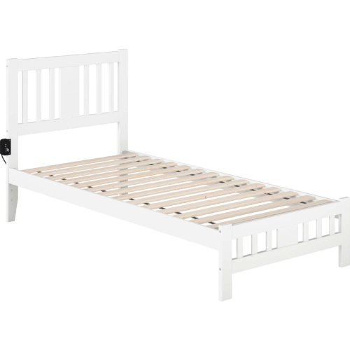 Tahoe Twin XL Bed w/ Footboard in White Finish