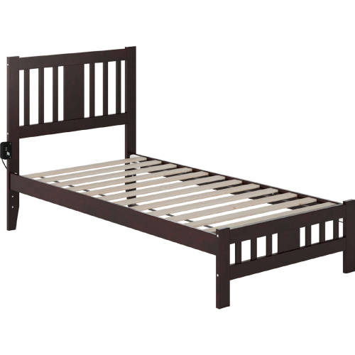 Tahoe Twin Bed w/ Footboard in Espresso Finish Wood