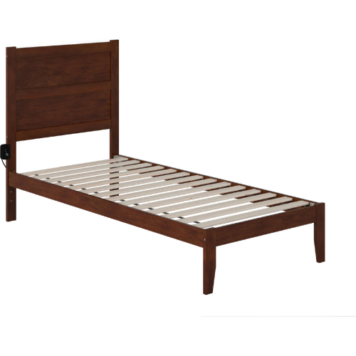 NoHo Twin XL Bed in Walnut Finish