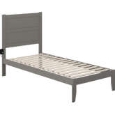 NoHo Twin XL Bed in Grey Finish