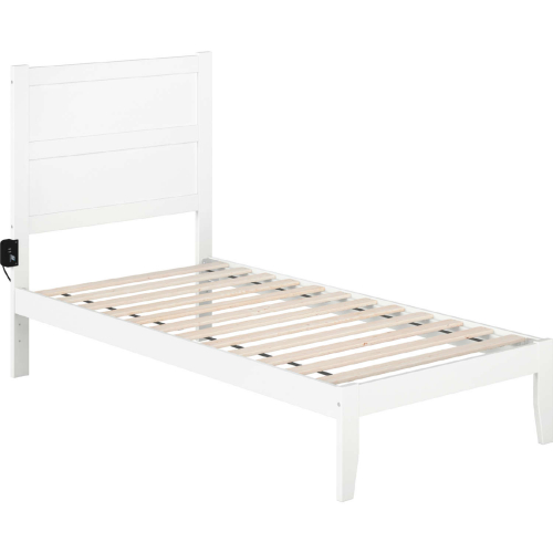 NoHo Twin Bed in White Finish