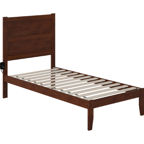 NoHo Twin Bed in Walnut Finish