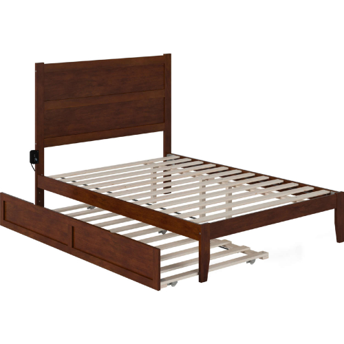 NoHo Full Bed w/ Twin Trundle in Walnut Finish