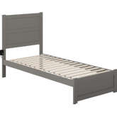 NoHo Twin XL Bed w/ Footboard in Grey Finish