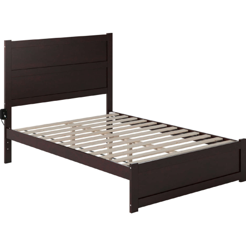 NoHo Full Bed with Footboard in Espresso Finish Wood