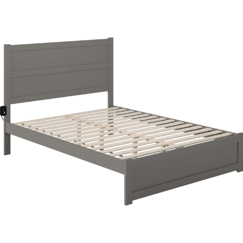 NoHo Queen Bed w/ Footboard in Grey Finish