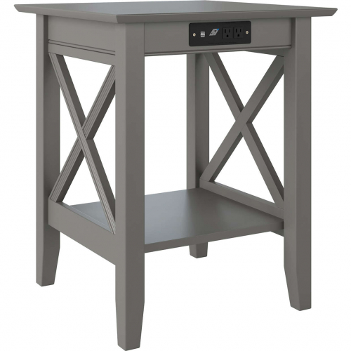 Lexi Printer Stand w/ Charger in Grey