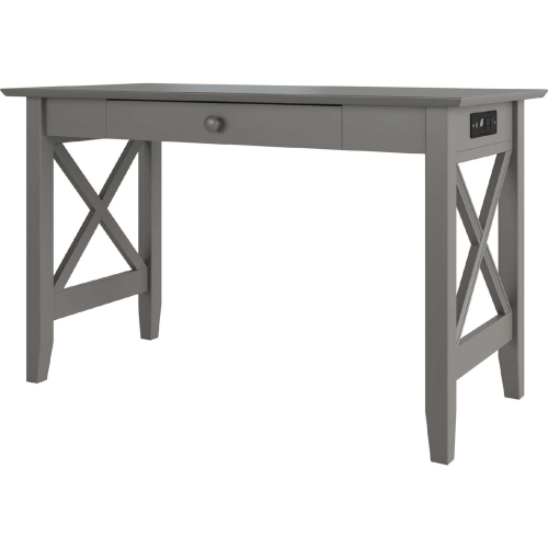 Lexi Desk w/ Drawer & Charging Station in Grey