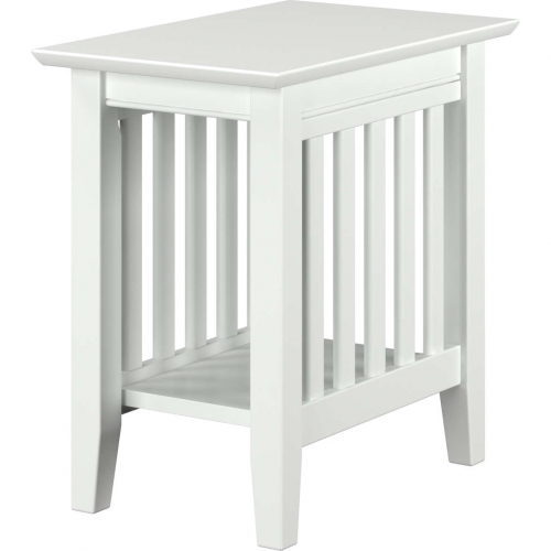 Mission Chair Side Table in White