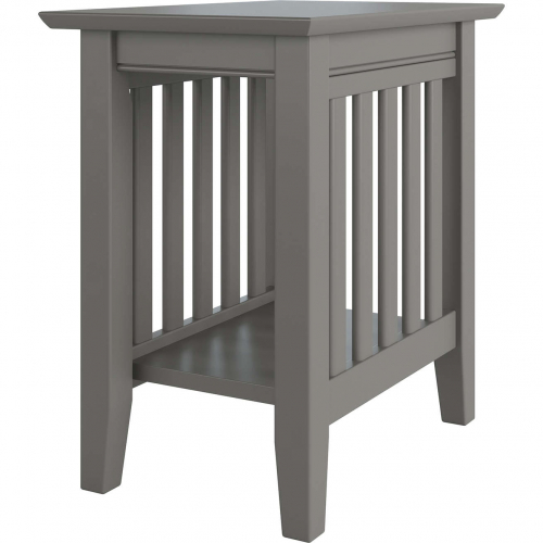 Mission Chair Side Table in Grey Wood